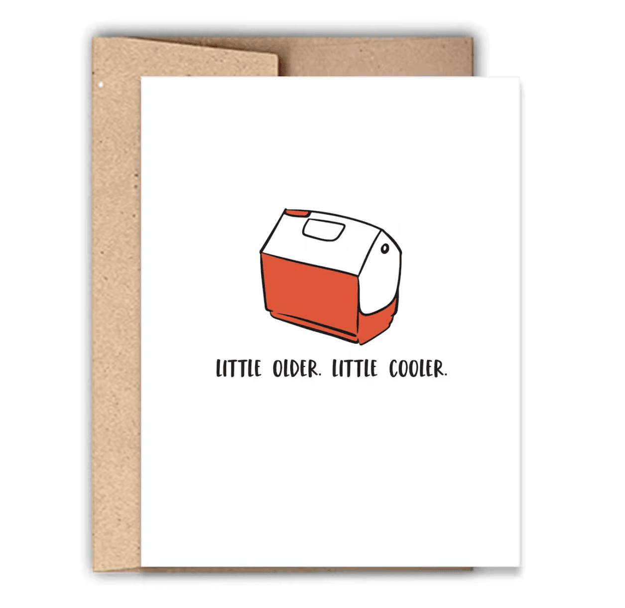 Illustrated card: little older, little cooler